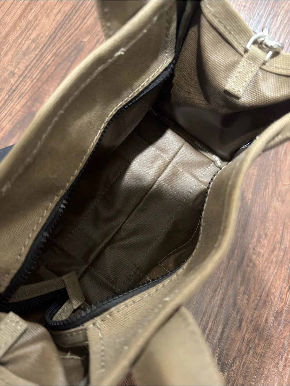 Marc Jacobs The Tote Bag Mini Canvas Tote in Tan with Black Strap